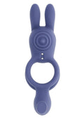 Zero Tolerance Naughty Bunny Rechargeable Silicone Vibrating Rabbit Cock Ring - Purple